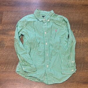 Ralph Lauren Green Plaid Kids Shirt